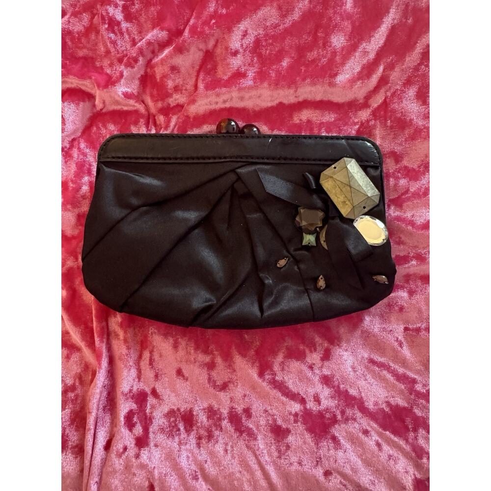 Simply Vera Wang Black Clutch Embellished Glam Formal Wedding Special Occasion